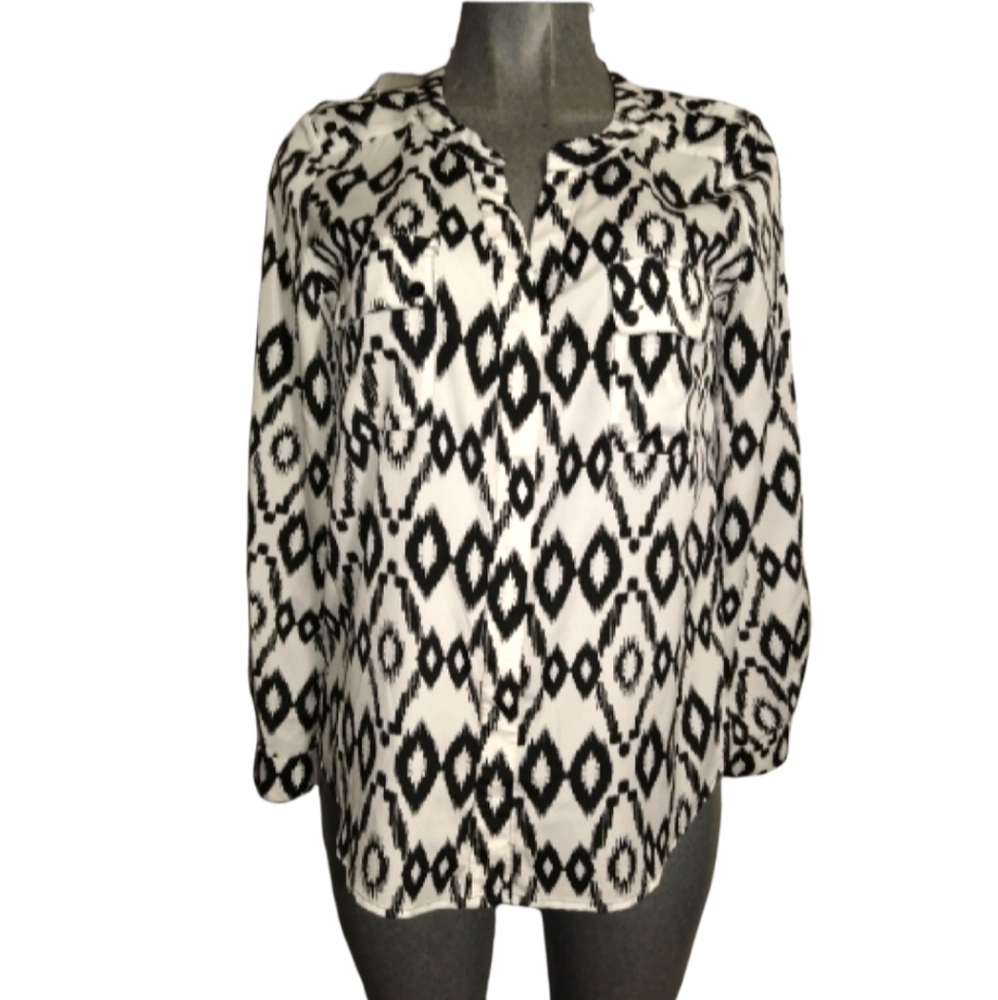 Collective concepts tribal print  blouse size L